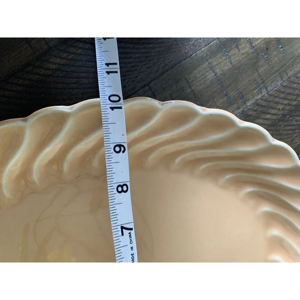 Vintage Franciscan Ware Or Metlox Poppy Trail Peach Coral Platter Scalloped‎ 14